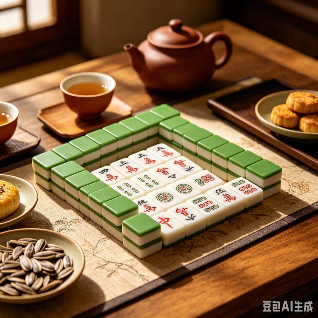 vivid color print mahjong set